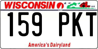 WI license plate 159PKT