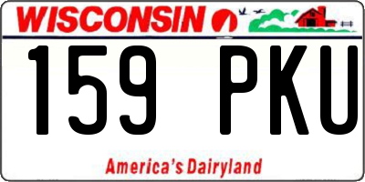 WI license plate 159PKU