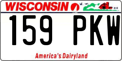 WI license plate 159PKW