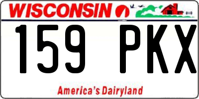 WI license plate 159PKX