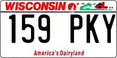 WI license plate 159PKY