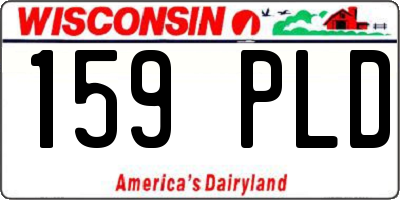 WI license plate 159PLD