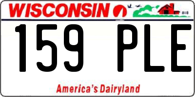 WI license plate 159PLE