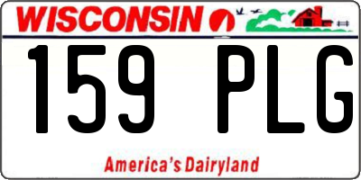 WI license plate 159PLG
