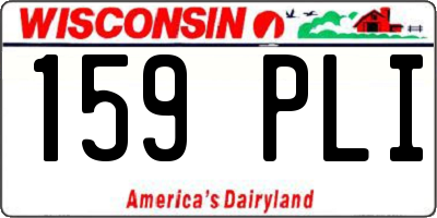 WI license plate 159PLI