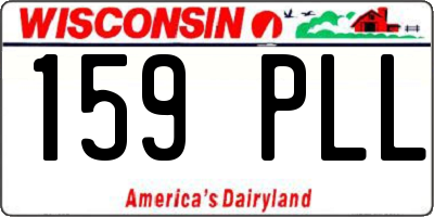 WI license plate 159PLL