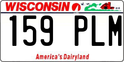 WI license plate 159PLM