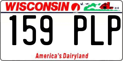 WI license plate 159PLP