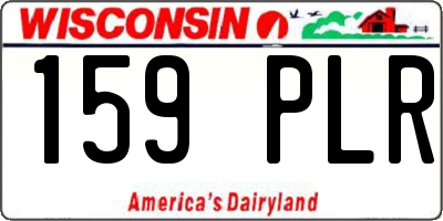 WI license plate 159PLR