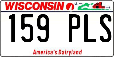 WI license plate 159PLS
