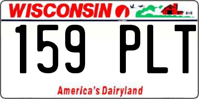 WI license plate 159PLT