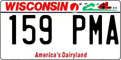 WI license plate 159PMA