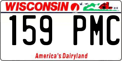 WI license plate 159PMC