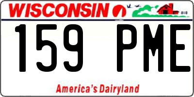 WI license plate 159PME