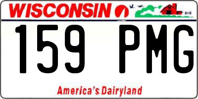 WI license plate 159PMG