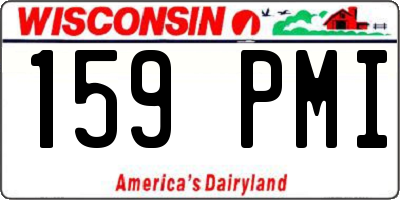 WI license plate 159PMI