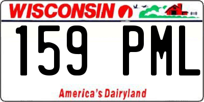 WI license plate 159PML