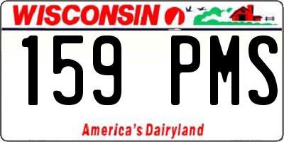 WI license plate 159PMS