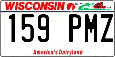WI license plate 159PMZ