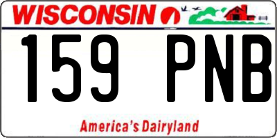 WI license plate 159PNB