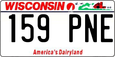 WI license plate 159PNE