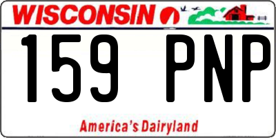 WI license plate 159PNP