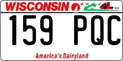 WI license plate 159PQC