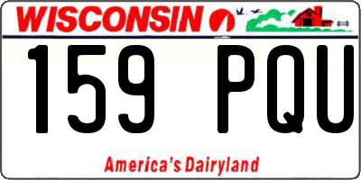 WI license plate 159PQU