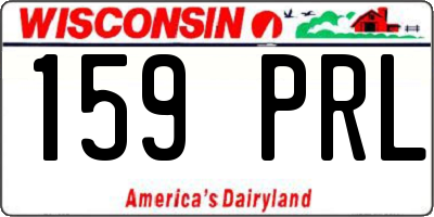 WI license plate 159PRL