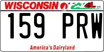 WI license plate 159PRW