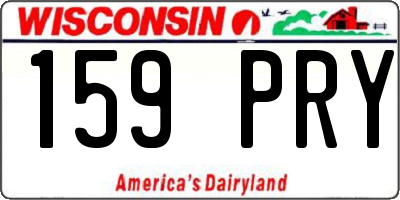 WI license plate 159PRY