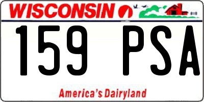 WI license plate 159PSA