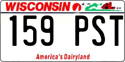WI license plate 159PST