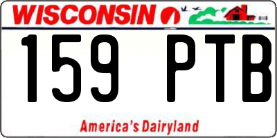 WI license plate 159PTB