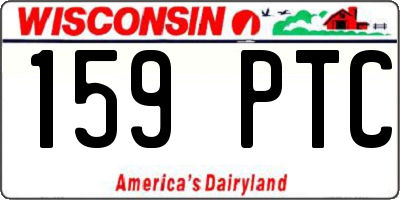 WI license plate 159PTC