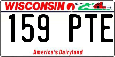 WI license plate 159PTE