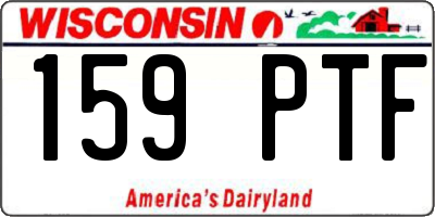 WI license plate 159PTF