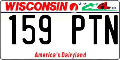 WI license plate 159PTN