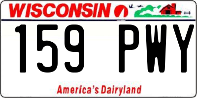 WI license plate 159PWY