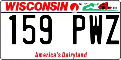 WI license plate 159PWZ