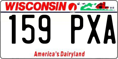 WI license plate 159PXA