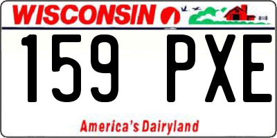 WI license plate 159PXE