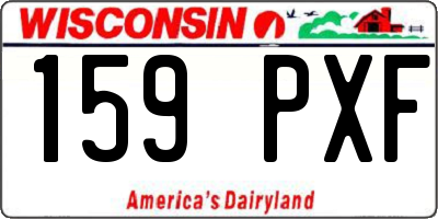 WI license plate 159PXF