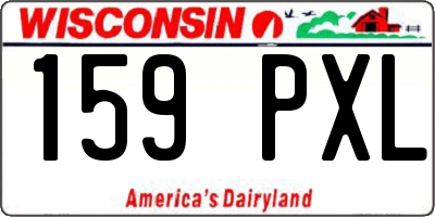 WI license plate 159PXL