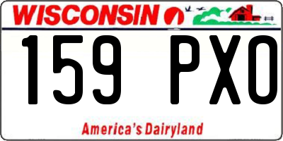 WI license plate 159PXO