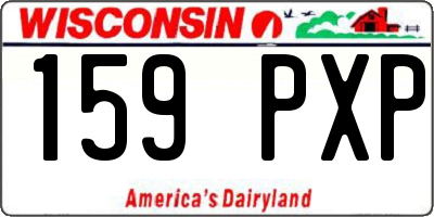 WI license plate 159PXP