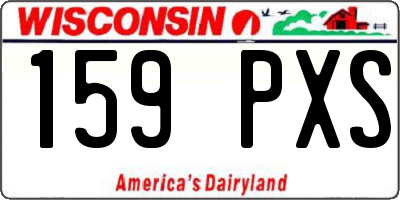 WI license plate 159PXS