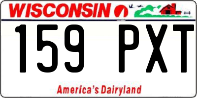 WI license plate 159PXT