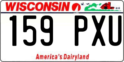 WI license plate 159PXU