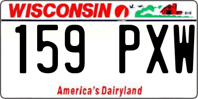 WI license plate 159PXW